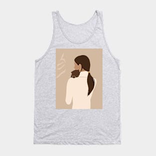 Cat On Shoulder Tank Top